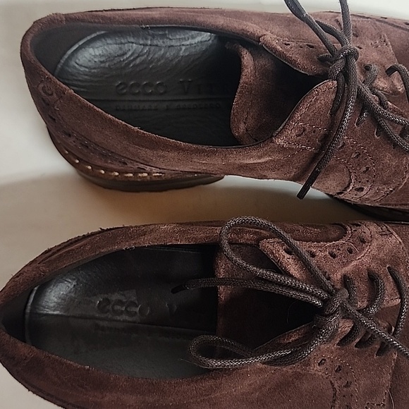 Ecco Vitrus Denmark I Bredebro 1968 Sz40/US Men\'s Wing Tip Brown Suede Oxfords main image 8